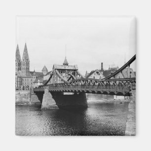 Weser överbryggar, Bremen, c.1910 Magnet