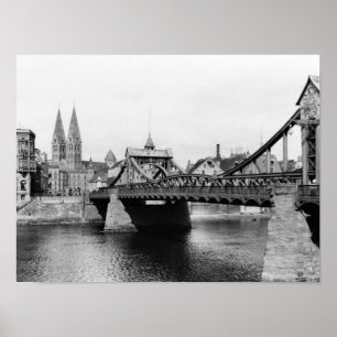 Weser överbryggar, Bremen, c.1910 Poster