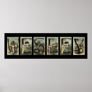 WESLEY Alphabet Brev Namn Art Poster