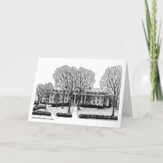 Wesley Hall, Albion högskola, notecard Kort