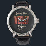 Wesley Namn Funny Personlig Birthday Wesley Armbandsur<br><div class="desc">Det här är en design med Äkta och tillförlitlig Wesley-kvalitet. En coola för vänner eller familj vid namn Wesley. Om ditt för- eller efternamn är Wesley är det här produkten till dig. Present på Wesley i Valentines day.</div>