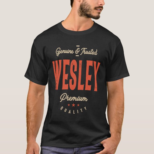 Wesley Namn Funny Personlig Birthday Wesley T Shirt (Framsida)