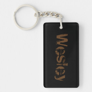 Wesley namnger bekymrade Keychain - svart/brunt