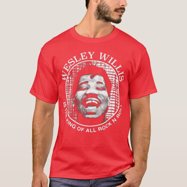 Wesley Willis Outsider Artribute present flicka T Shirt (Framsida)
