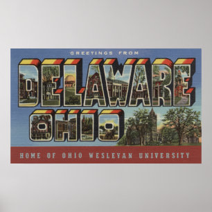 Wesleyan universiteten - stora brevplatser poster