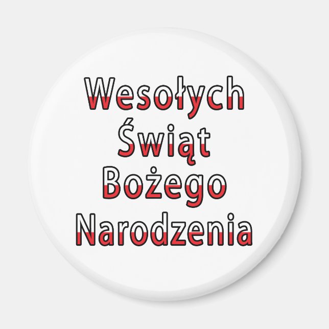 Wesolych Swiat Bozego Narodzenia Magnet (Framsidan)