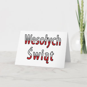 Wesolych Swiat Flagga Helgkort