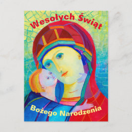 Wesołych Świąt God jul Card på polska Vykort