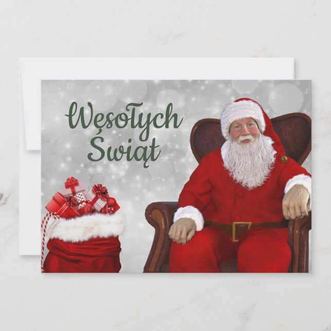 Wesołych świąt God jul Card Polski Meddelande (Framsida)