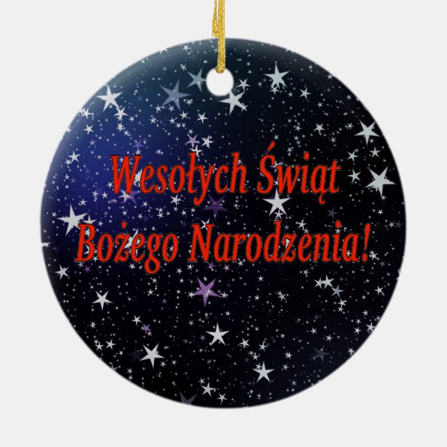 Wesołych Świąt…! God jul i polsk rf Julgransprydnad Keramik (Baksidan)