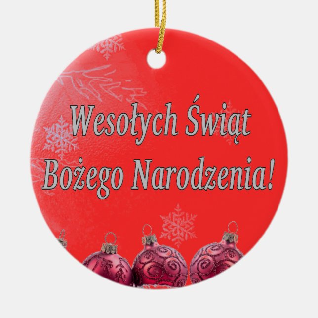 Wesołych Świąt…! God jul i polsk wf Julgransprydnad Keramik (Framsidan)