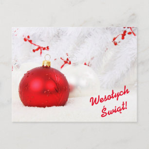 Wesołych Świąt God jul på polska Helg Vykort