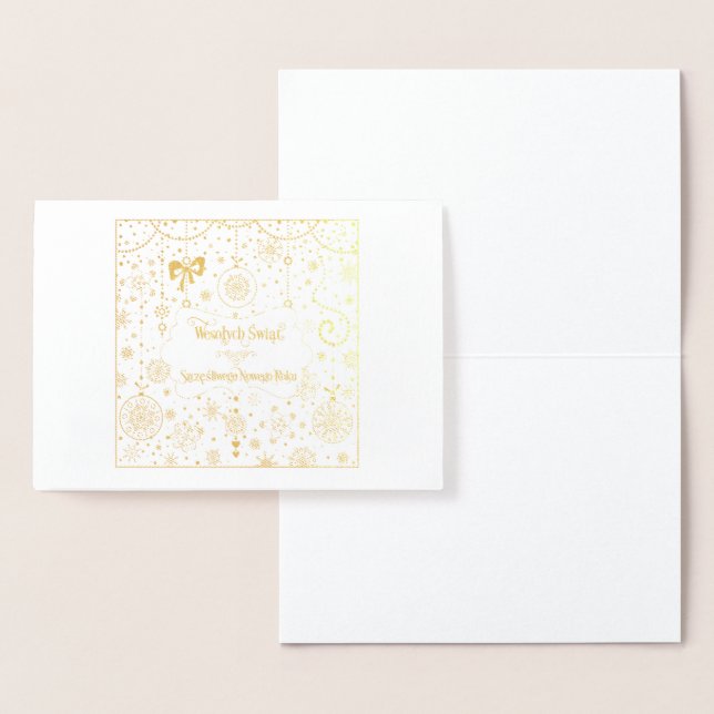 Wesołych Świąt i Szczęśliwego Nowego Roku Folierat Kort (Display)