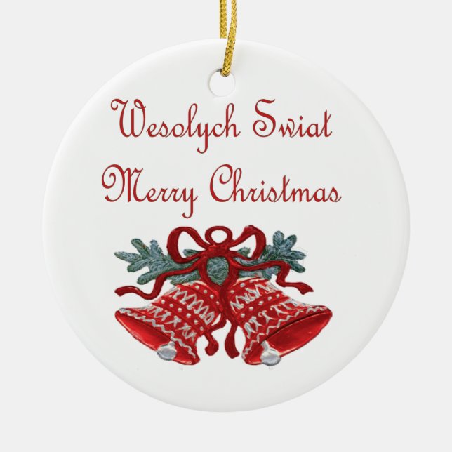 Wesolych Swiat Julgransprydnad Keramik (Framsidan)