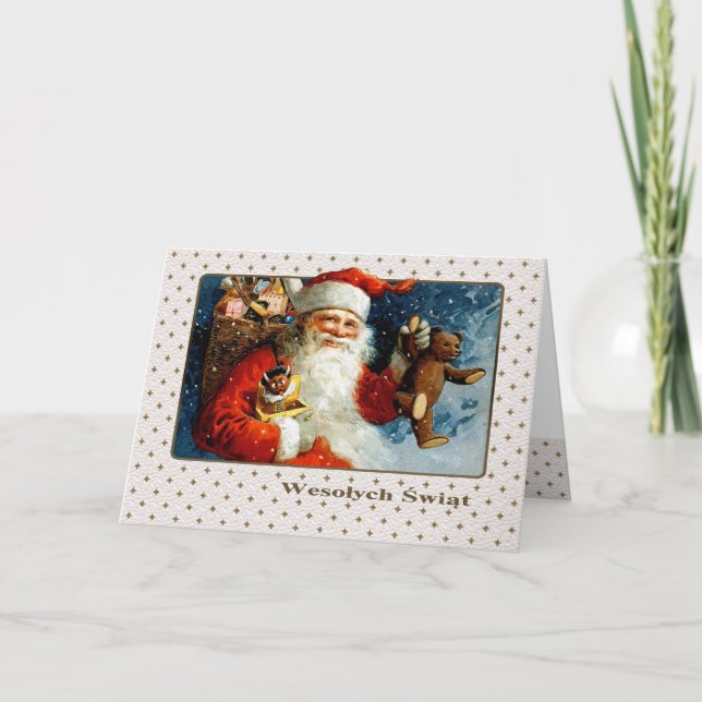 Wesołych Świąt. Julkort på polska Helgkort (Framsida)