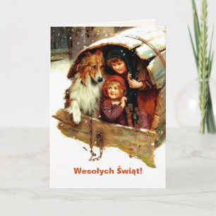 Wesołych Świąt. Julkort på polska Helgkort