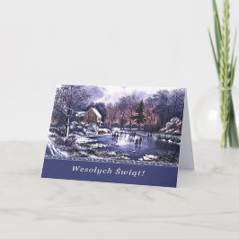 Wesołych Świąt. Julkort på polska Helgkort