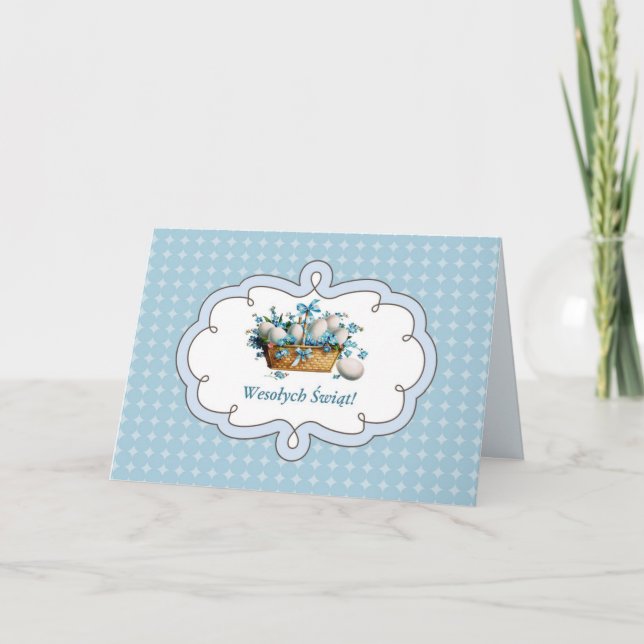 Wesołych Świąt. Påsk-kort på polska Helgkort (Framsida)