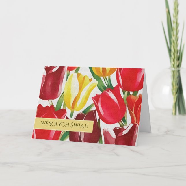 Wesołych Świąt. Påsk-kort på polska Helgkort (Framsida)