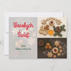 Wesołych Świąt Polsk jul Julkort