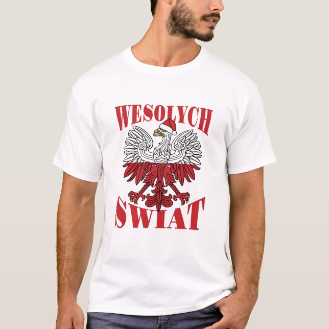 Wesolych Swiat Polska jultomten Hat T Shirt (Framsida)