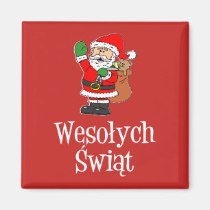 Wesolych Swiat Polska jultomten Magnet