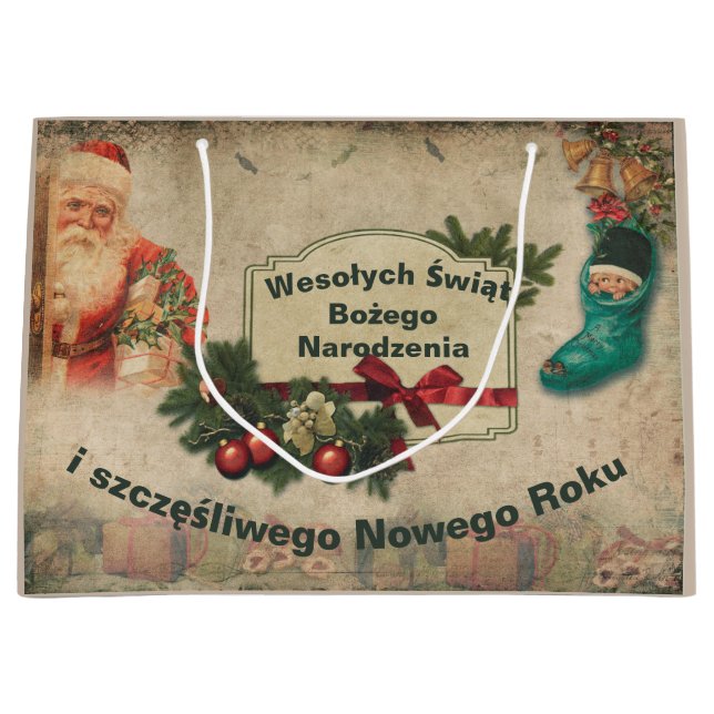 Wesołych świąt Polska jultomten Vintage (Framsidan)