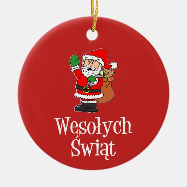 Wesolych Swiat Santa Ornament (Framsidan)