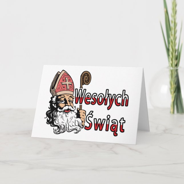 Wesolych Swiat St Nicholas Helgkort (Framsida)