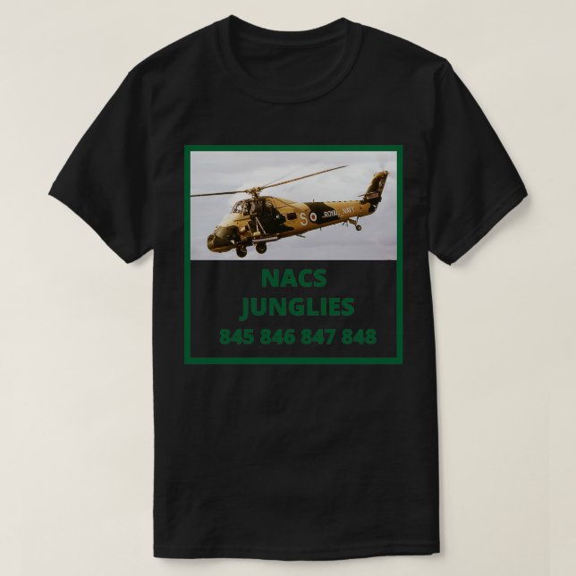 Wessex Helicopter Junglies T Shirt (Design framsida)