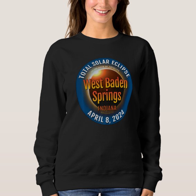 West Baden Springs Indiana IN Total Solar Eclipse  T Shirt (Framsida)