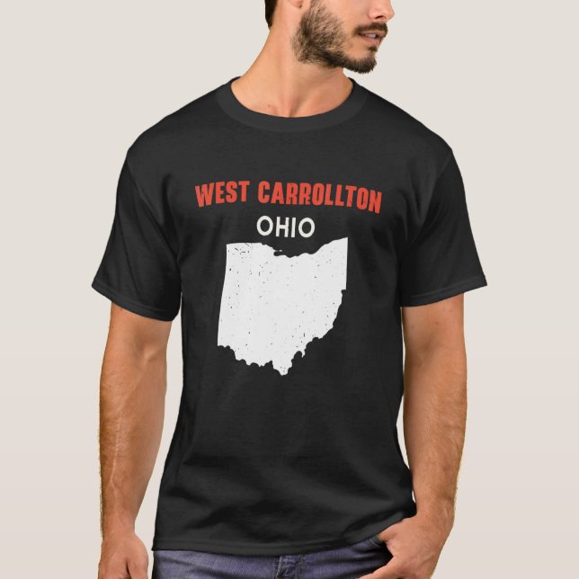 West Carrollton Ohio USA State America Travel Ohio T Shirt (Framsida)