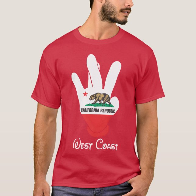 West Coast Cali gift T Shirt (Framsida)
