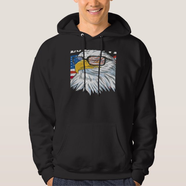 West covina Eagle bird American flag USA city Hoodie (Framsida)