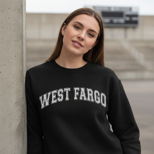 WEST FARGO Universitetstyp Amerikanskt College Lång Ärmad Tröja