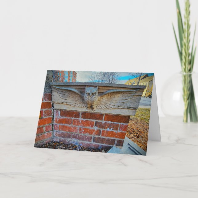 "West High School Owl" tackkort Kort (Framsida)