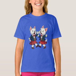 West Highland Terrier dansar skotsk Ceilidh T Shirt