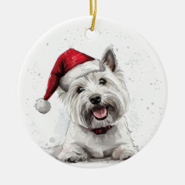 West Highland Terrier Dog Christmas Personalized Julgransprydnad Keramik