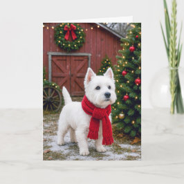 West Highland Terrier Holiday Card Helgkort