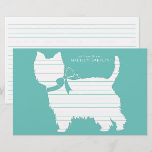 West Highland Terrier Hund Valp Westie Brevpapper