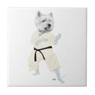West Highland Terrier KARATE ! Kakelplatta
