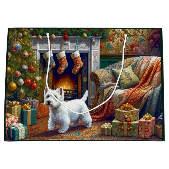 West Highland Terrier Stor presentpåse (Framsidan)