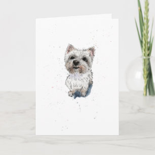 West Highland Terrier Westie söt Hund Födelsedag Kort
