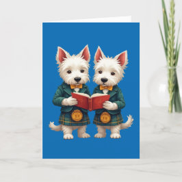West Highland Terriers Burns Supper Läsning Poesi Helgkort