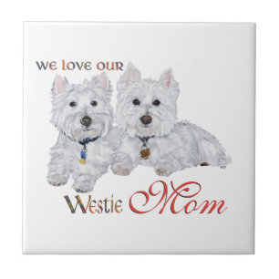 West Highland Terriers mors dag Kakelplatta