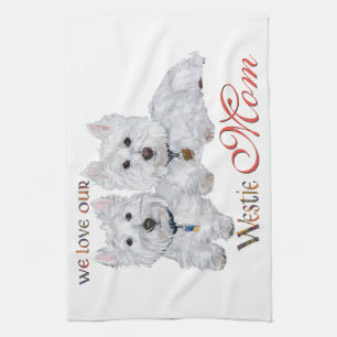 West Highland Terriers mors dag Kökshandduk