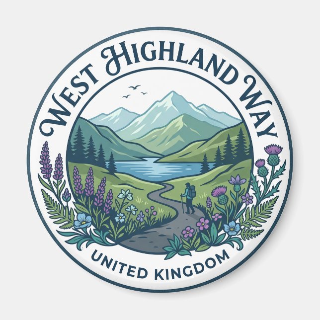 West Highland Way Storbritannien Magnet (Framsidan)