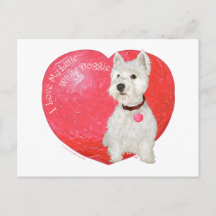 West Highland White Terrier Alla hjärtans dag Helg Vykort
