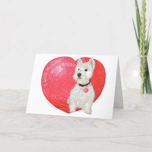 West Highland White Terrier Alla hjärtans dag Helgkort