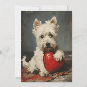 West Highland White Terrier Alla hjärtans dag Julkort
